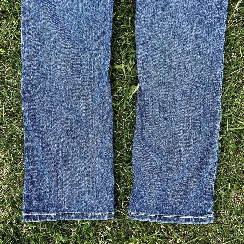 ARIAT WOMEN'S MID RISE ICON STACKABLE STRAIGHT STRETCH DENIM RIDING JEANS 31R - Picture 7 of 11